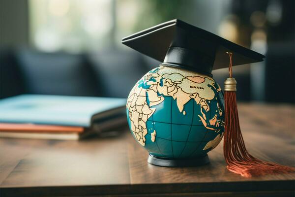 graduation-cap-with-globe-emblem-of-global-education-study-abroad-ai-generated-photo